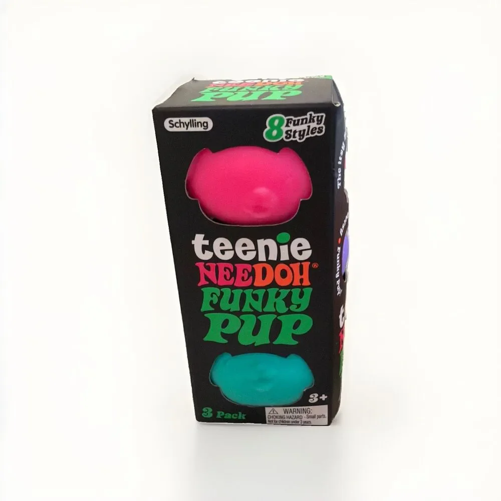 Schylling Teenie NeeDoh Funky Pups Squishy - 3 Pack [New][Sealed] Authentic!